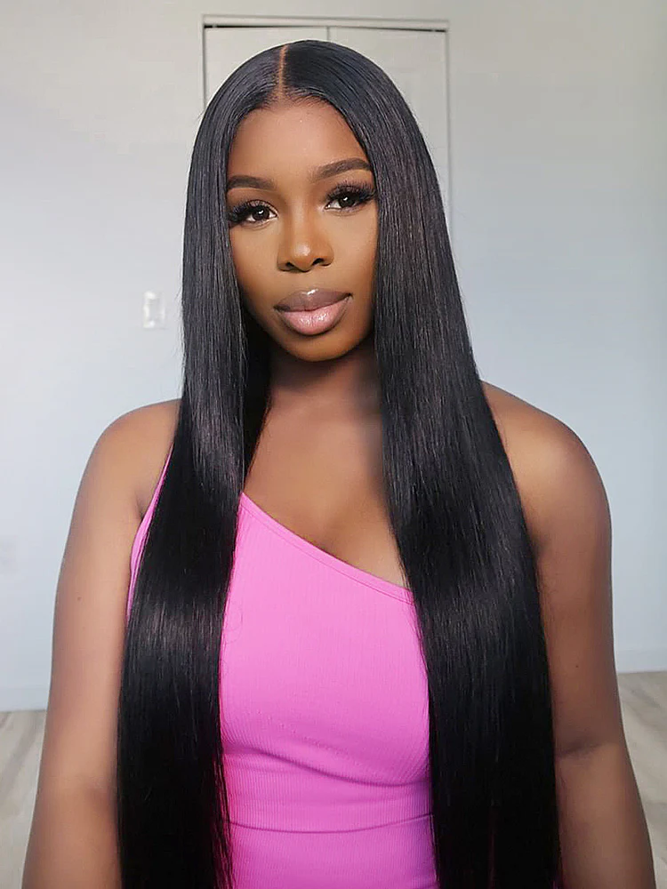 CurlyMe Pre Bleached 13x4 Pre Cut HD Lace Wear Go Glueless Wig Human Hair Wigs - Image 12