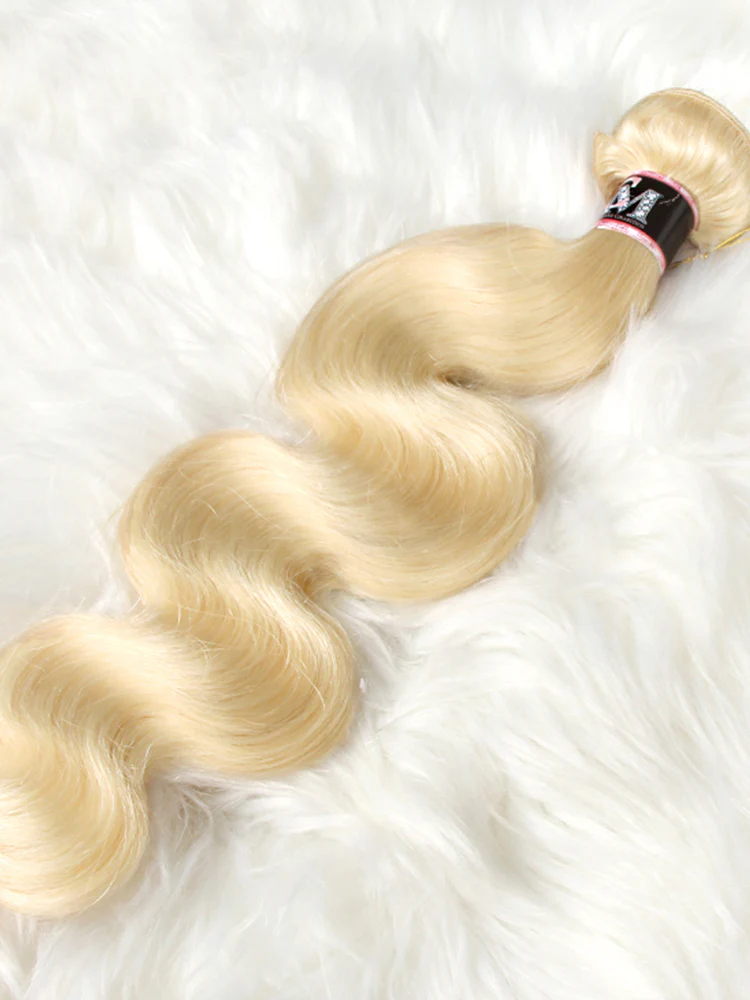 CurlyMe Body Wave 613 Hair Bundles 1/3/4Pcs Blonde Color Hair - Image 4