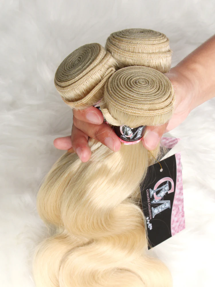 CurlyMe Body Wave 613 Hair Bundles 1/3/4Pcs Blonde Color Hair - Image 7