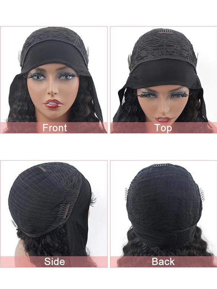 CurlyMe Headband Bob Wigs Brazilian Straight Human Hair 180% No Lace Wig - Image 10
