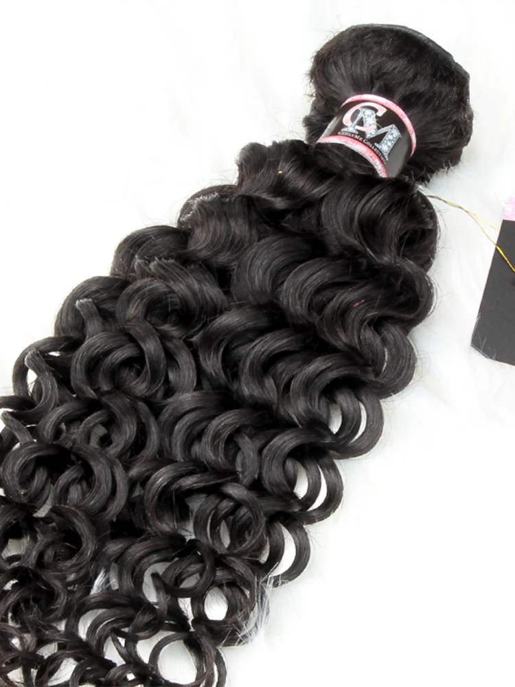CurlyMe Natural Black Color Water Wave Hair Bundles 1/3/4Pcs - Image 3