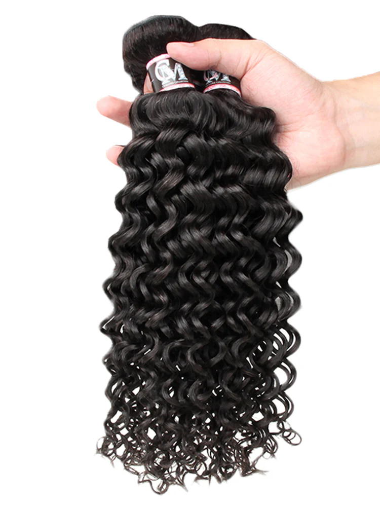 CurlyMe Natural Black Color Water Wave Hair Bundles 1/3/4Pcs - Image 4