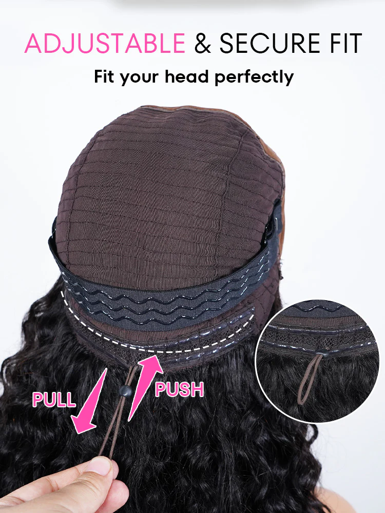 [Clearance Sale]99J Burgundy Color Burmese Curly Glueless Wig Pre Cut 13x6 Lace Snug Fit Wear Go Glueless Wig - Image 11