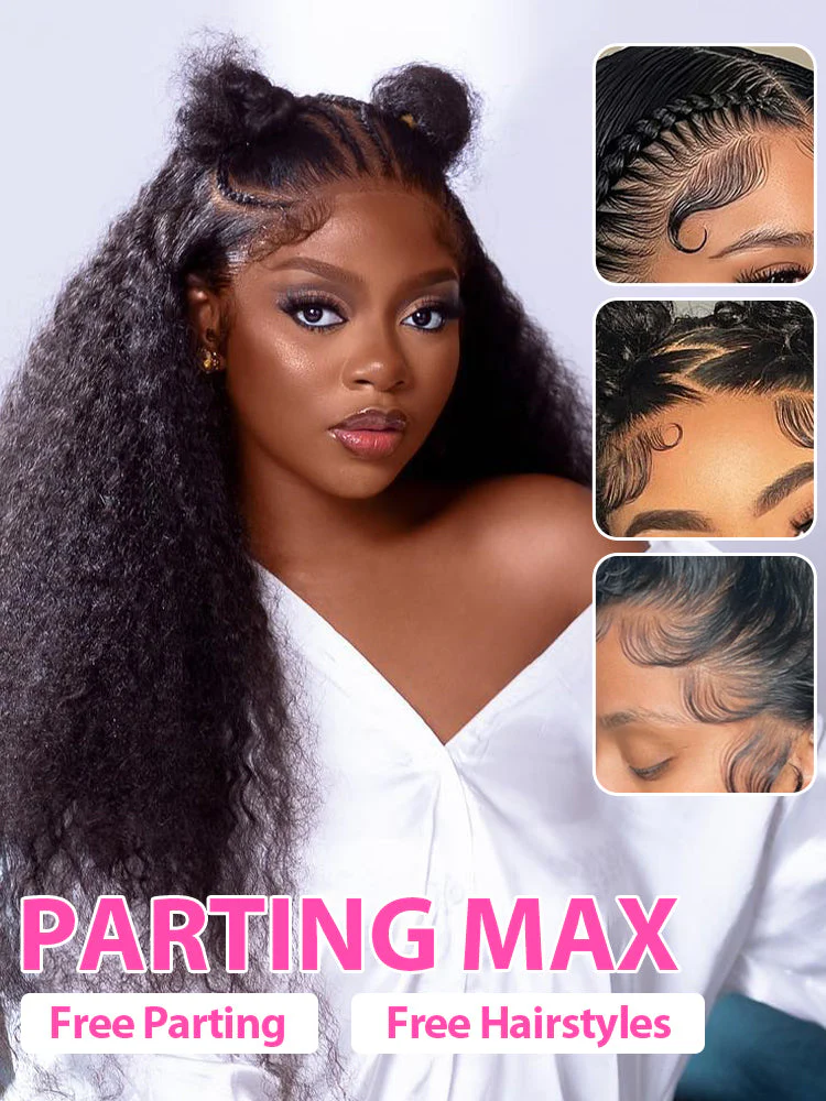 [Clearance Sale]CurlyMe Trendy Kinky Curly Human Hair 13x4 Lace Front  Wigs Cute Curls - Image 6