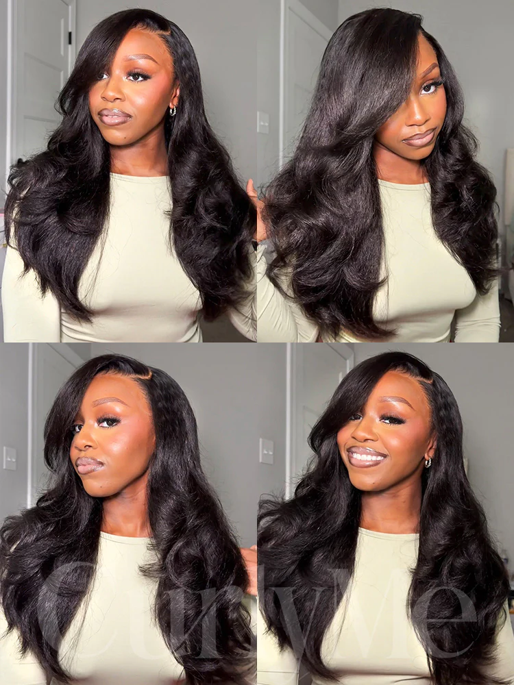 [Clearance Sale]Pre-bleached Kinky Straight Hair Wear Go Glueless Wig 7x5 Pre-cut HD Lace Pre-plucked - Image 13
