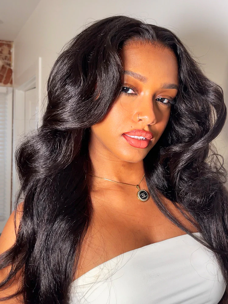 [Clearance Sale]Pre-bleached Kinky Straight Hair Wear Go Glueless Wig 7x5 Pre-cut HD Lace Pre-plucked - Image 5