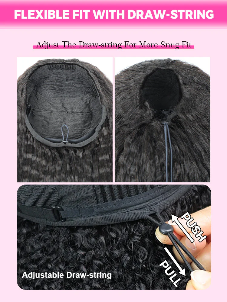 CurlyMe 3 In 1 Half Wig Kinky Straight Glueless Install Half Wig With Spiral Curly Ends - Image 11
