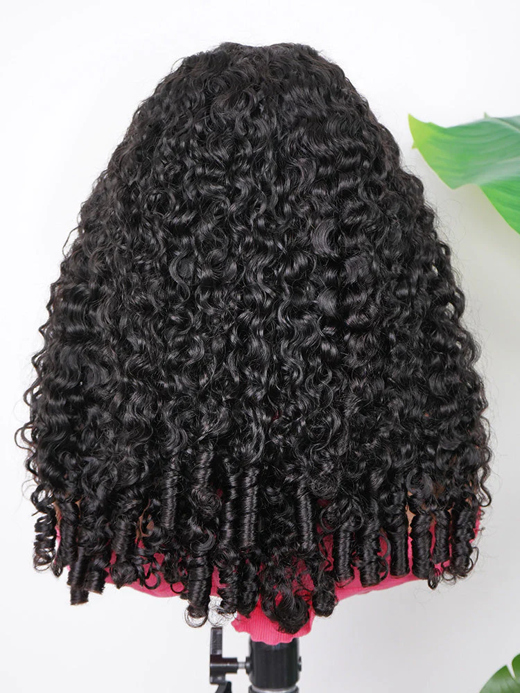 CurlyMe Bleached Knots 9x6 Burmese Curly Wear Go Glueless Wig Pre-Cut Lace Beginner Friendly - Image 12
