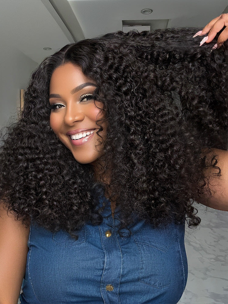 CurlyMe Bleached Knots 9x6 Burmese Curly Wear Go Glueless Wig Pre-Cut Lace Beginner Friendly - Image 3