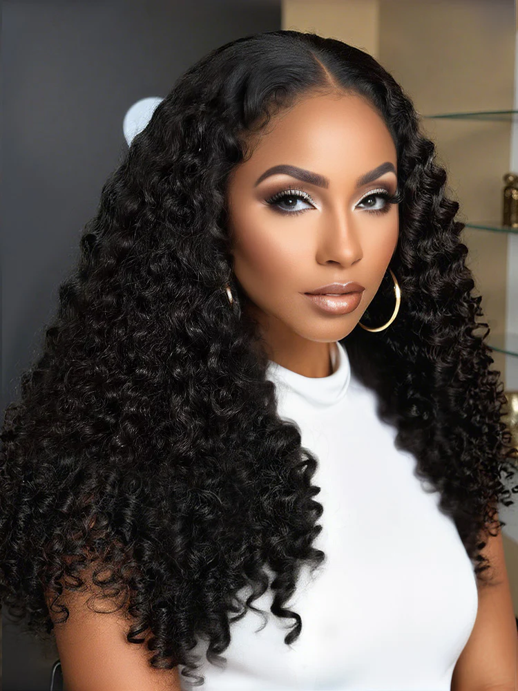 CurlyMe Bleached Knots 9x6 Burmese Curly Wear Go Glueless Wig Pre-Cut Lace Beginner Friendly - Image 4