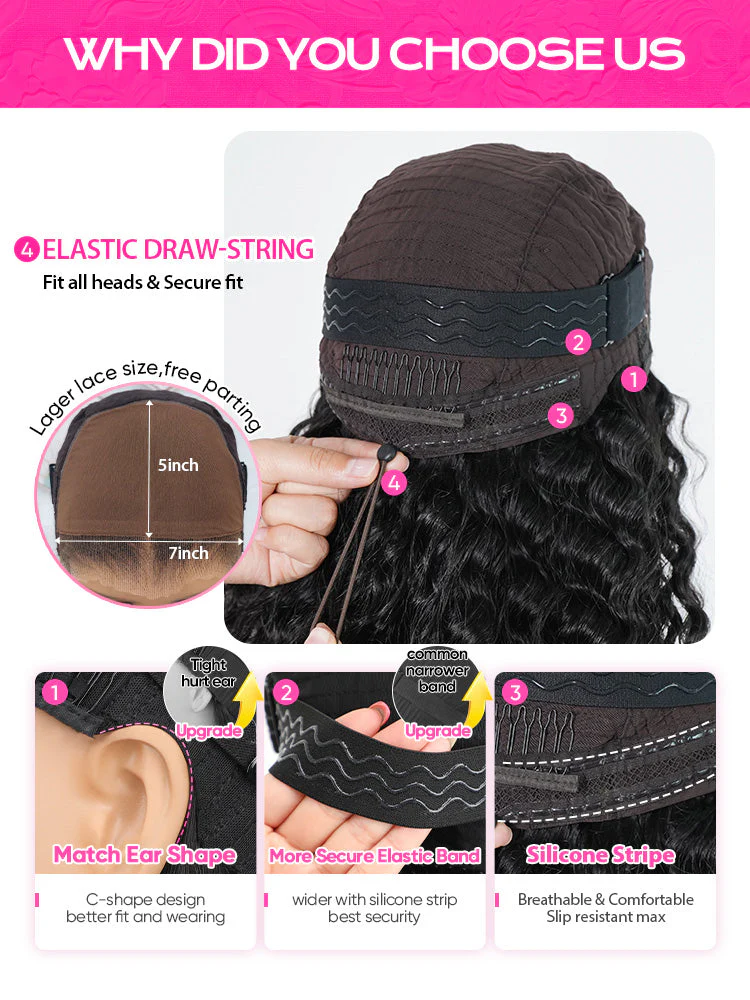 CurlyMe Chestnut Brown Layered Cut Straight Human Hair 7x5 Pre-Cut Lace Wear Go Wig 100% Human Hair - Image 9