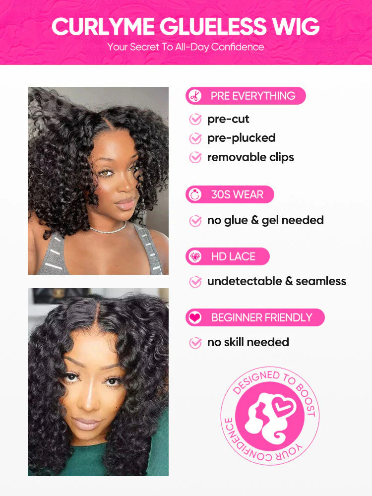 [Clearance Sale]Wear Go Glueless Water Wave Bob Wig 7x5 Pre-cut Lace Closure Wig Pre-plucked - Image 6