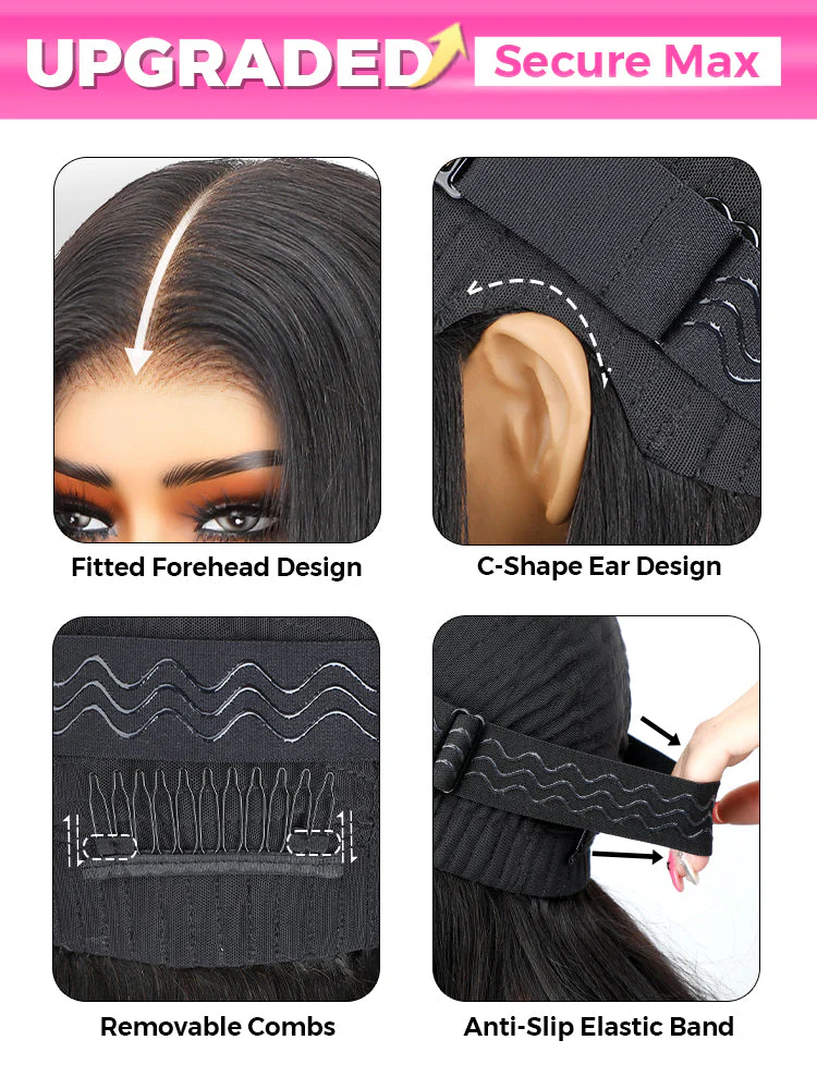 CurlyMe 99J Burgundy Color Layered Cut Face Framing Body Wave Pre-Cut Lace Wear Go Wig - Image 7