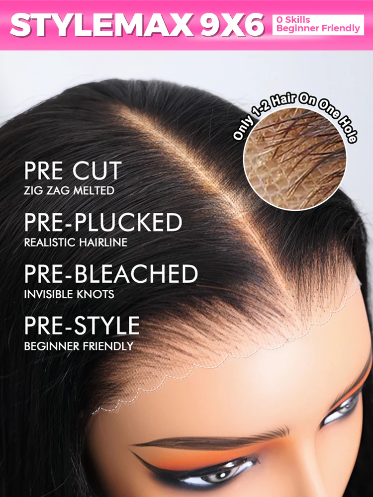 [Clearance Sale] Pre-bleached Most Like Real Hair Glueless Straight Human Hair HD Lace Wig Pre-plucked - Image 6