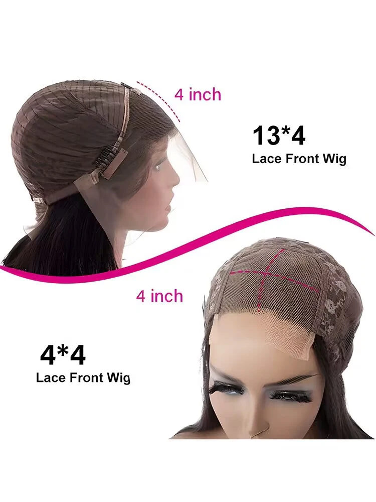 CurlyMe Deep Wave Highlights Ombre Wigs Transparent Lace Wigs Pre Plucked - Image 3