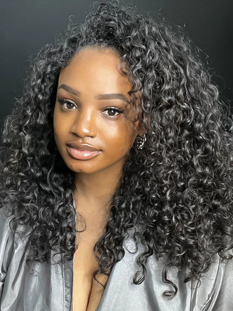 CurlyMe Indian Curly Full & Bouncy Defined Curls Natural Black Human Hair Bundles 1/3/4Pcs - Image 3