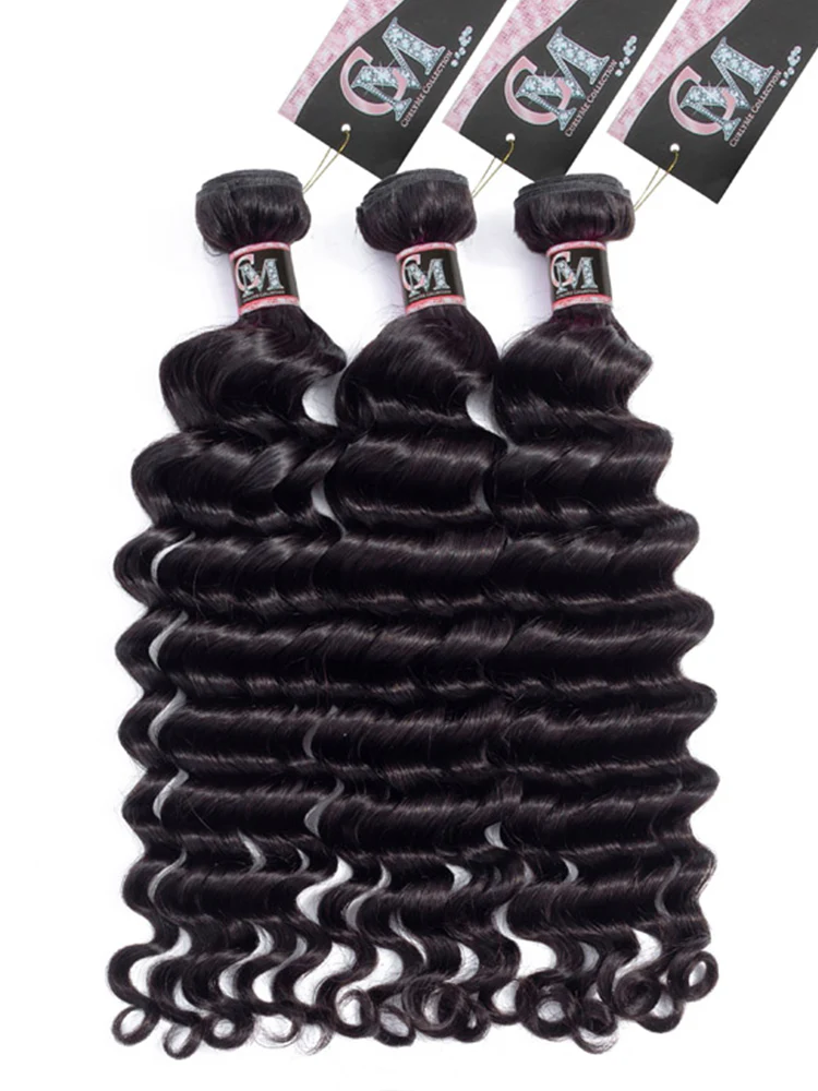 CurlyMe Loose Deep Wave Bundles 1/3/4Pcs Natural Color Hair Extensions - Image 4