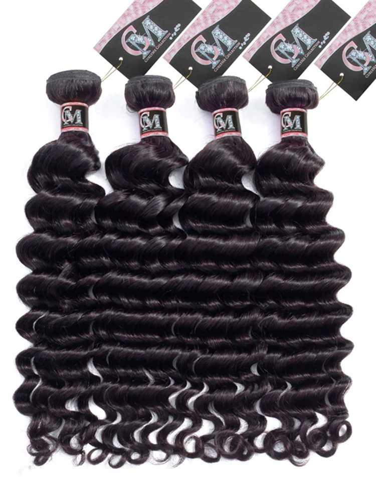 CurlyMe Loose Deep Wave Bundles 1/3/4Pcs Natural Color Hair Extensions - Image 6