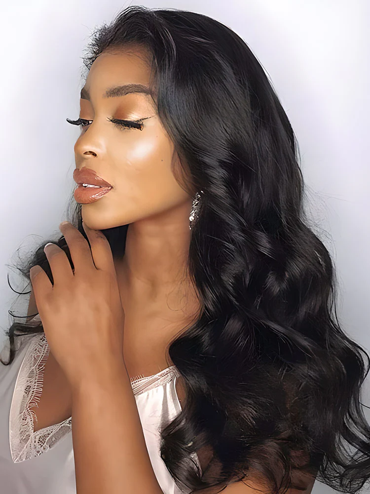 CurlyMe Loose Wave Hair 13x4 Swiss Lace Front Wigs Pre Plucked With Baby Hair - Image 4