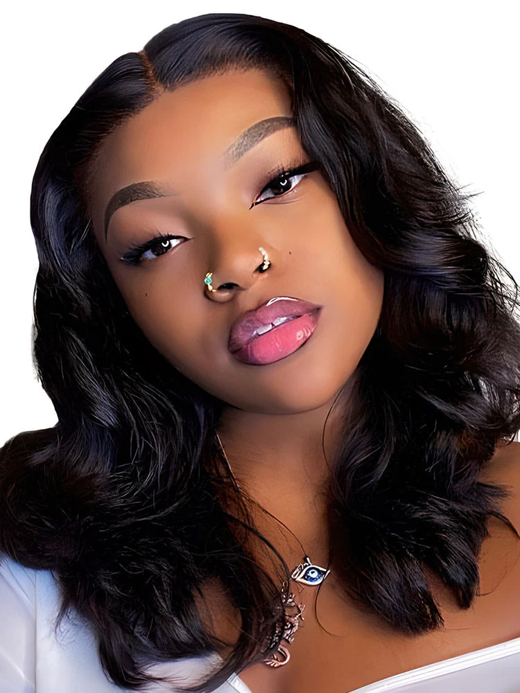 CurlyMe Loose Wave Hair 5x5 Swiss HD Lace Closure Wigs Pre Plucked Natural Color - Image 6