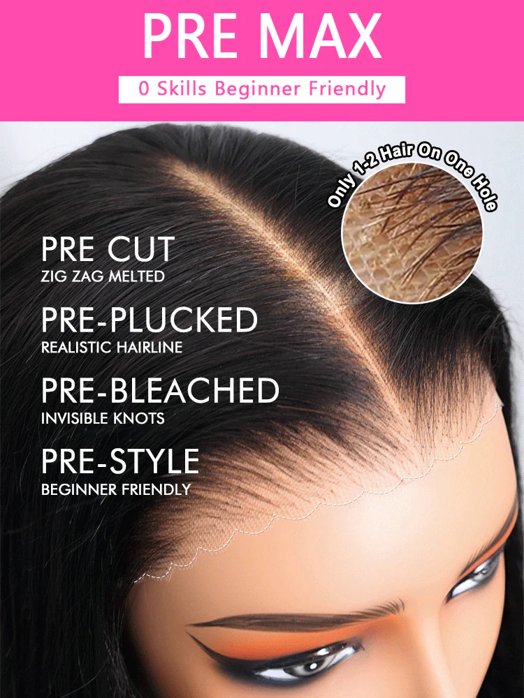 CurlyMe Pre-cut 9x6 Lace M-cap Wear Go Glueless Mini Knots Loose Deep Hair HD Lace Front Wig Pre-plucked - Image 10