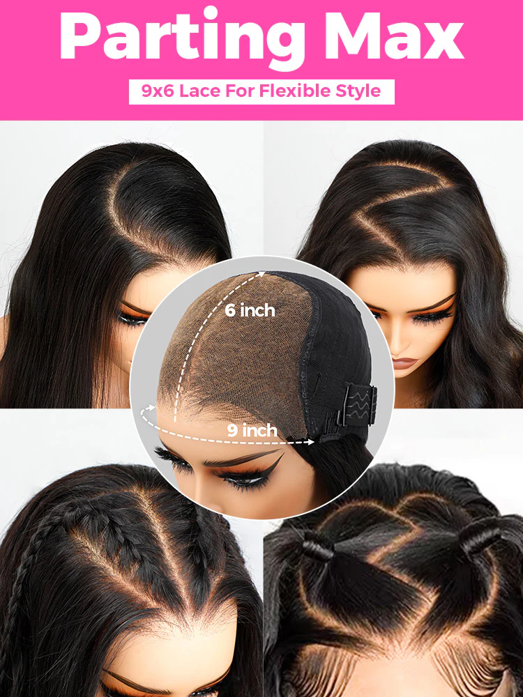 CurlyMe Pre-cut 9x6 Lace M-cap Wear Go Glueless Mini Knots Water Wave Hair HD Lace Front Wig Pre-plucked - Image 11