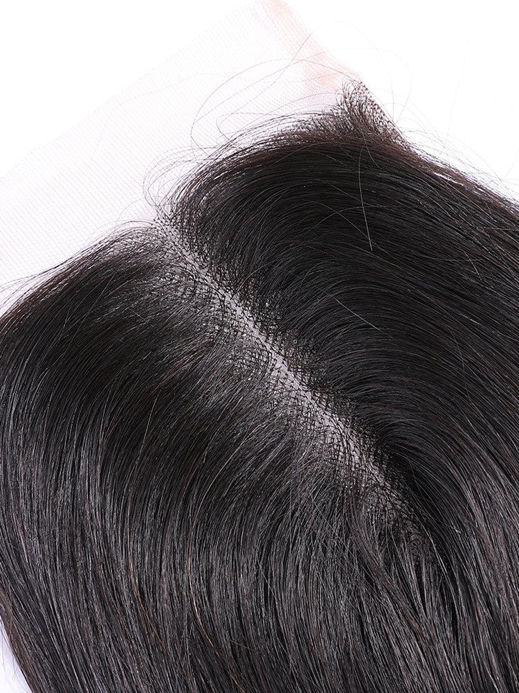 CurlyMe Body Wave Virgin Hair Natural Color 4x4 Lace Closure - Image 3