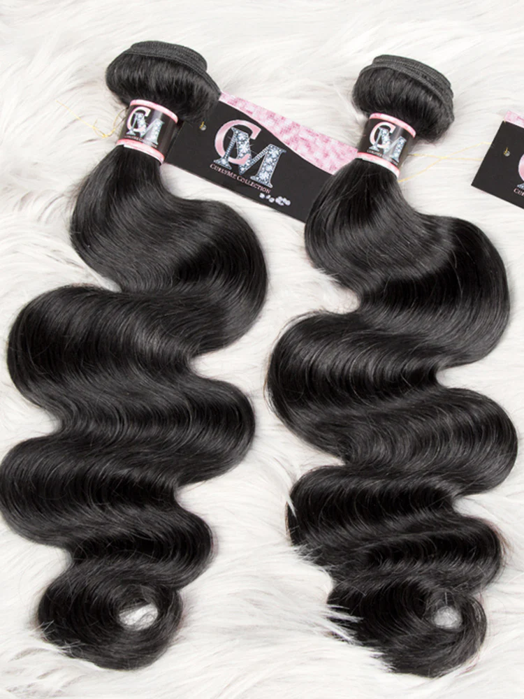 CurlyMe Natural Black Body Wave Bundles 1/3/4Pcs Hair Extensions - Image 3