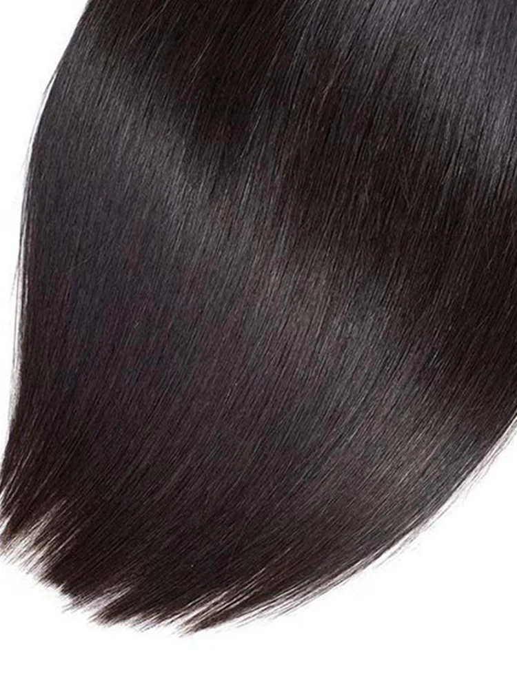 CurlyMe Natural Color Straight Virgin Hair Bundles 1/3/4Pcs - Image 3