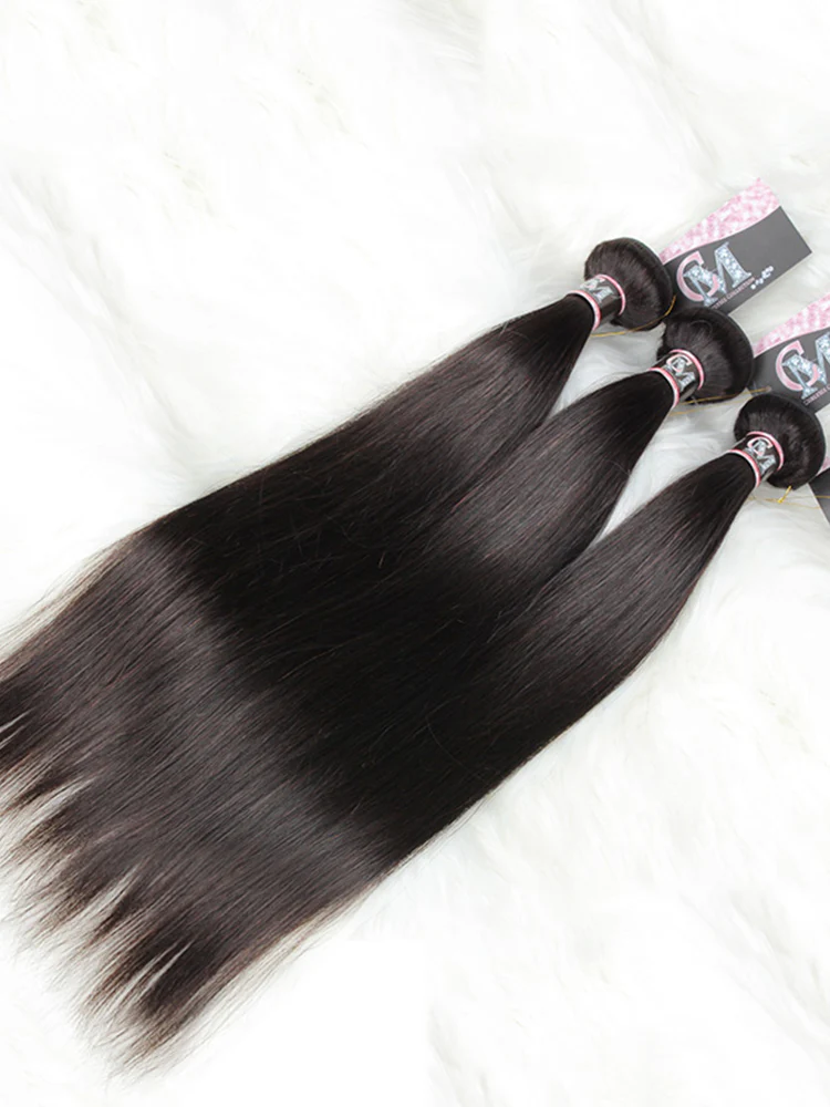 CurlyMe Natural Color Straight Virgin Hair Bundles 1/3/4Pcs - Image 6