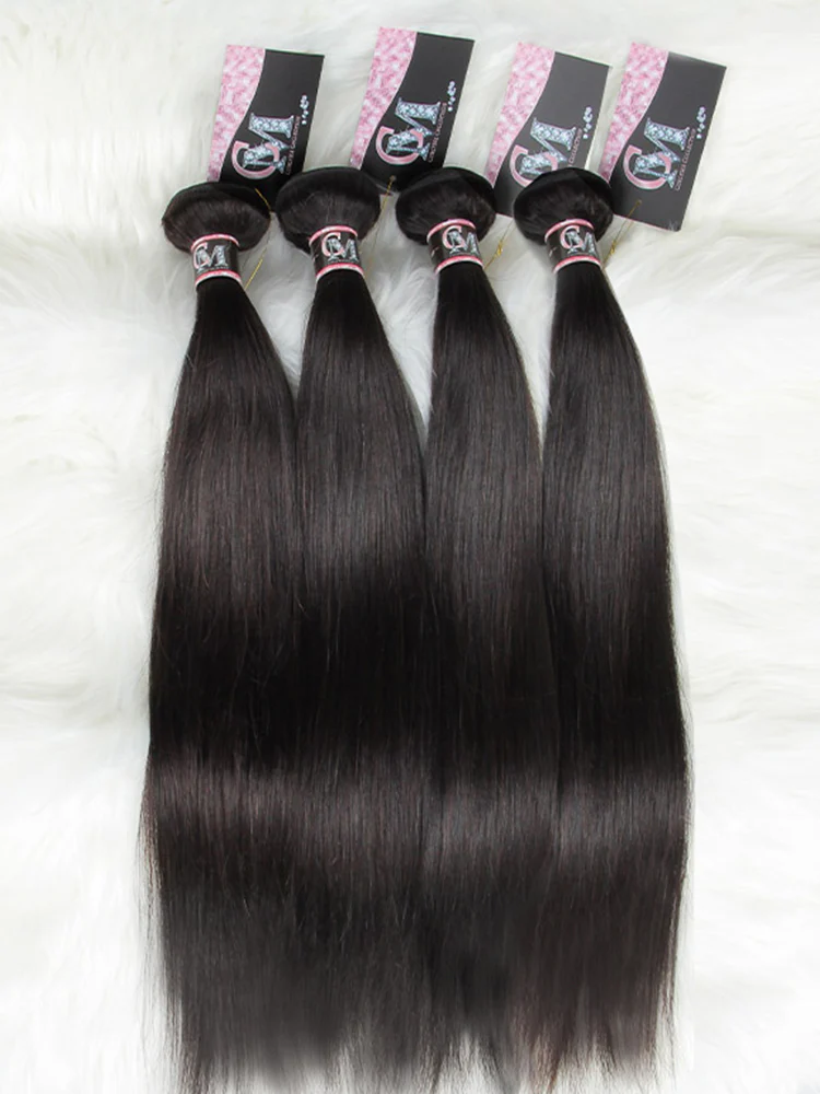 CurlyMe Natural Color Straight Virgin Hair Bundles 1/3/4Pcs - Image 7