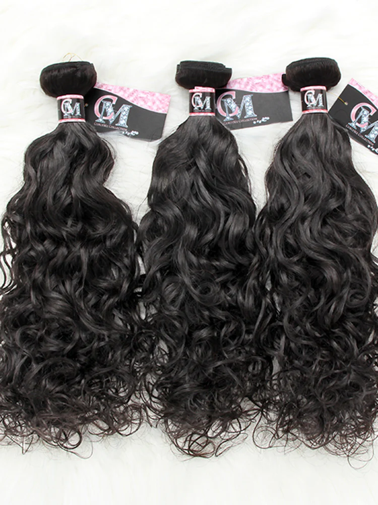 CurlyMe Natural Wave Virgin Hair Bundles 1/3/4Pcs Black Hair Extensions - Image 4