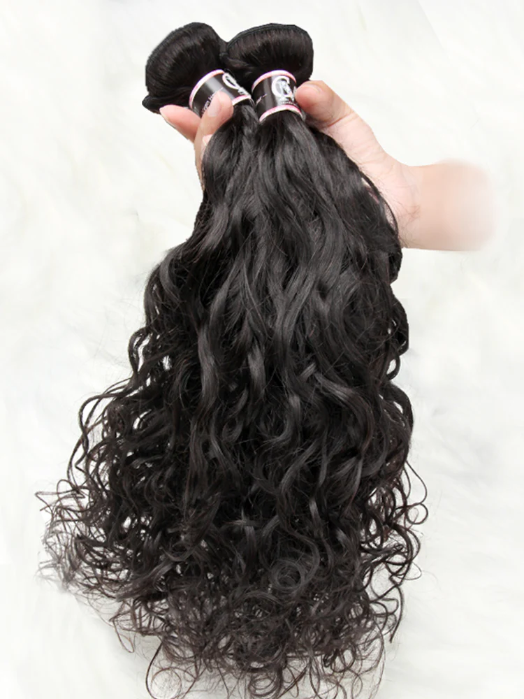 CurlyMe Natural Wave Virgin Hair Bundles 1/3/4Pcs Black Hair Extensions - Image 5