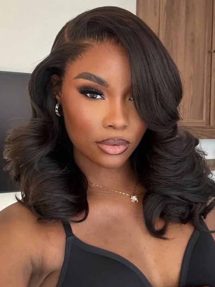 CurlyMe Pre-bleached Body Wave Hair Wear Go Bob Wig 7x5 Pre-cut HD Lace Pre-plucked - Image 5