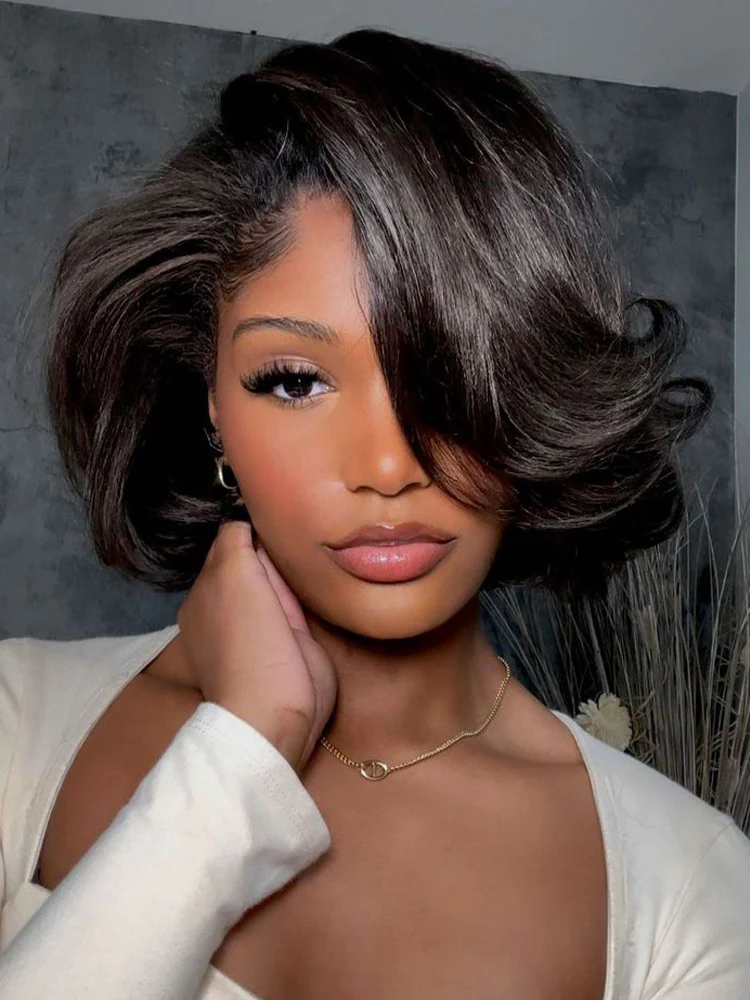 CurlyMe Pre-bleached Body Wave Hair Wear Go Bob Wig 7x5 Pre-cut HD Lace Pre-plucked - Image 8