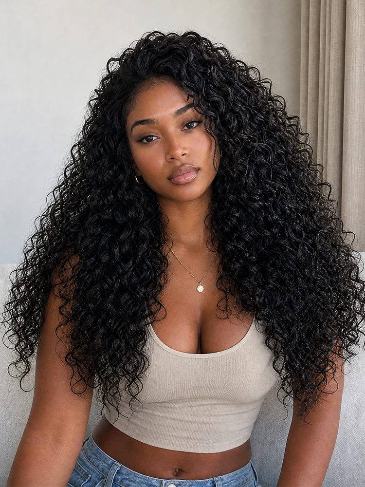 CurlyMe Pre-bleached Indian Curly Human Hair 7x5 Pre-Cut HD Lace Wear Go Glueless Wig With Flexible Fit Drawstring - Image 3