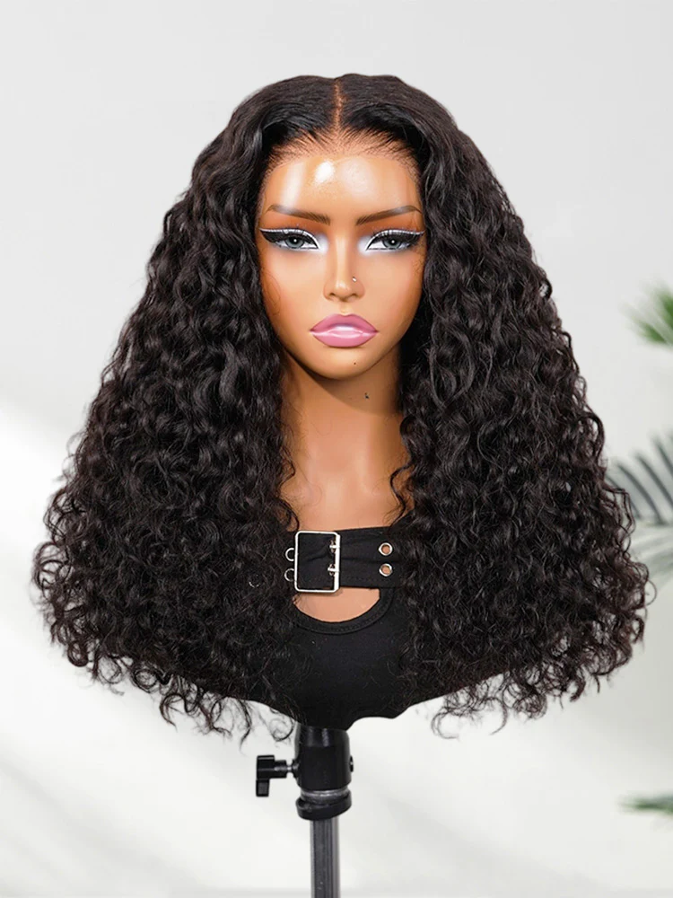 CurlyMe Pre-bleached Indian Curly Human Hair 7x5 Pre-Cut HD Lace Wear Go Glueless Wig With Flexible Fit Drawstring - Image 5