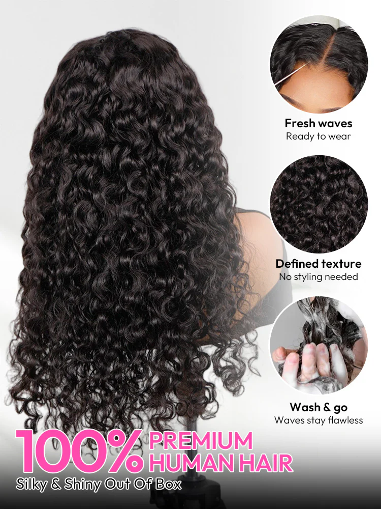 CurlyMe Pre-bleached Indian Curly Human Hair 7x5 Pre-Cut HD Lace Wear Go Glueless Wig With Flexible Fit Drawstring - Image 8