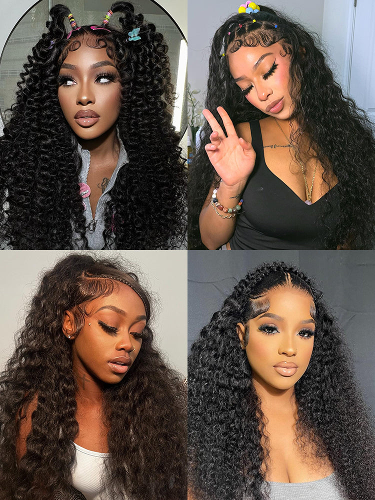 CurlyMe 360 Lace Wear Go Fit Wig Pre-Bleached Kinky Curly Human Hair Glueless Wig Pre-Plucked - Image 12
