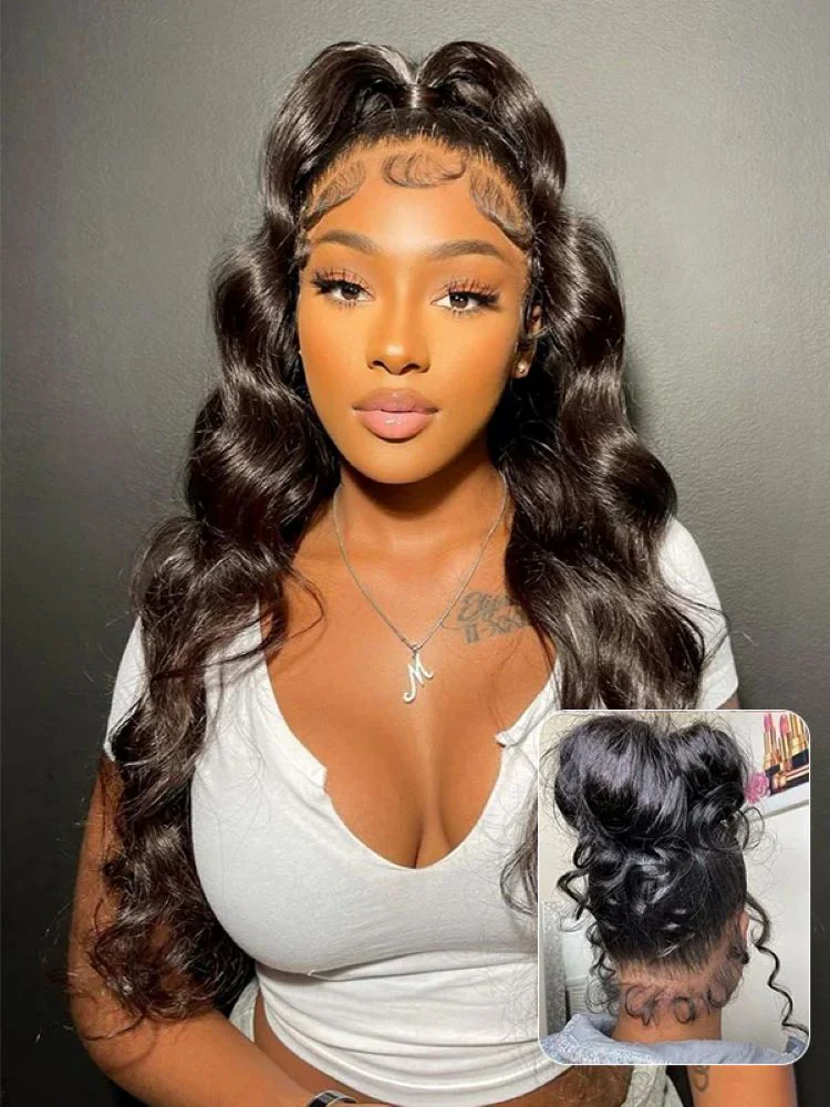 CurlyMe 360 Fit Pre-Cut Lace Wear Go Pre-Bleached Ocean Wave Human Hair Pre-Plucked Wig - Image 5