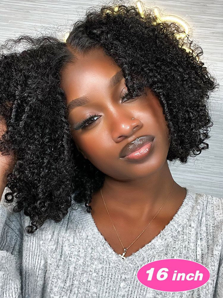 [Clearance Sale]Wear Go Glueless Wig 7X5 Pre-cut HD Lace Kinky Curly Human Hair Wig - Image 3