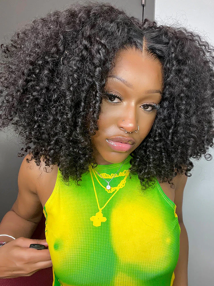 [Clearance Sale]Wear Go Glueless Wig 7X5 Pre-cut HD Lace Kinky Curly Human Hair Wig - Image 4