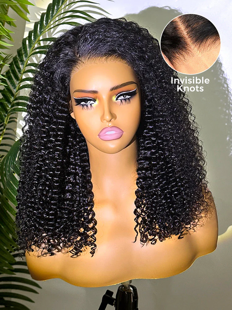 [Clearance Sale]Wear Go Glueless Wig 7X5 Pre-cut HD Lace Kinky Curly Human Hair Wig - Image 9