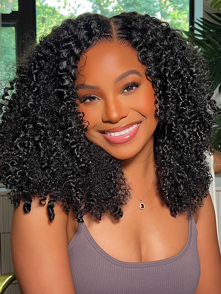 CurlyMe Pre-bleached Wear Go Glueless Afro Kinky Curly Pre-cut HD Lace Wig Pre-plucked For Tiktok - Image 12